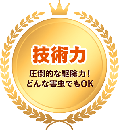 技術力 圧倒的な駆除力！どんな害虫でもOK